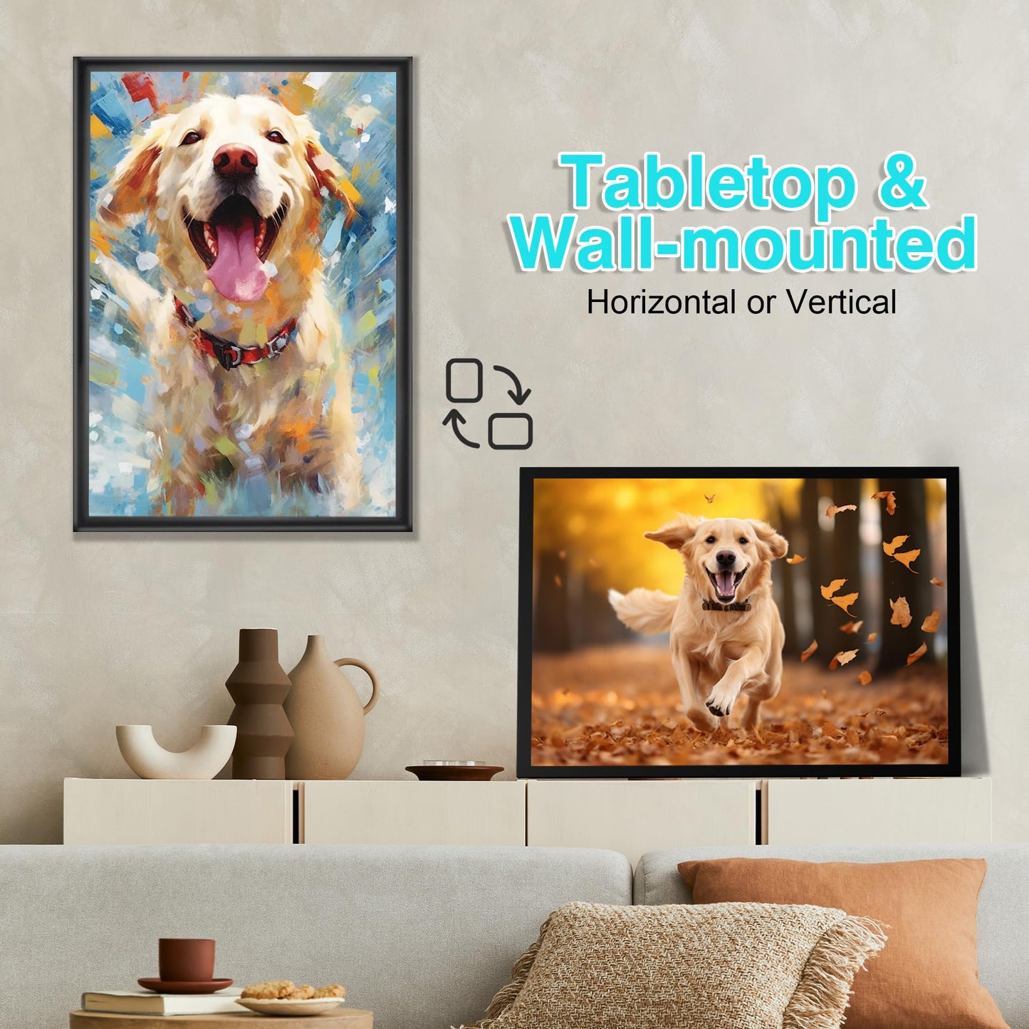 LED Backlit Picture Frame 16" x 24" Movie Poster Frames - Aluminum Snap LED Light Box for Advertising&Home Decoration&Acrylic Art ~ Backlit Poster Frame Wall Mounted (Black)
