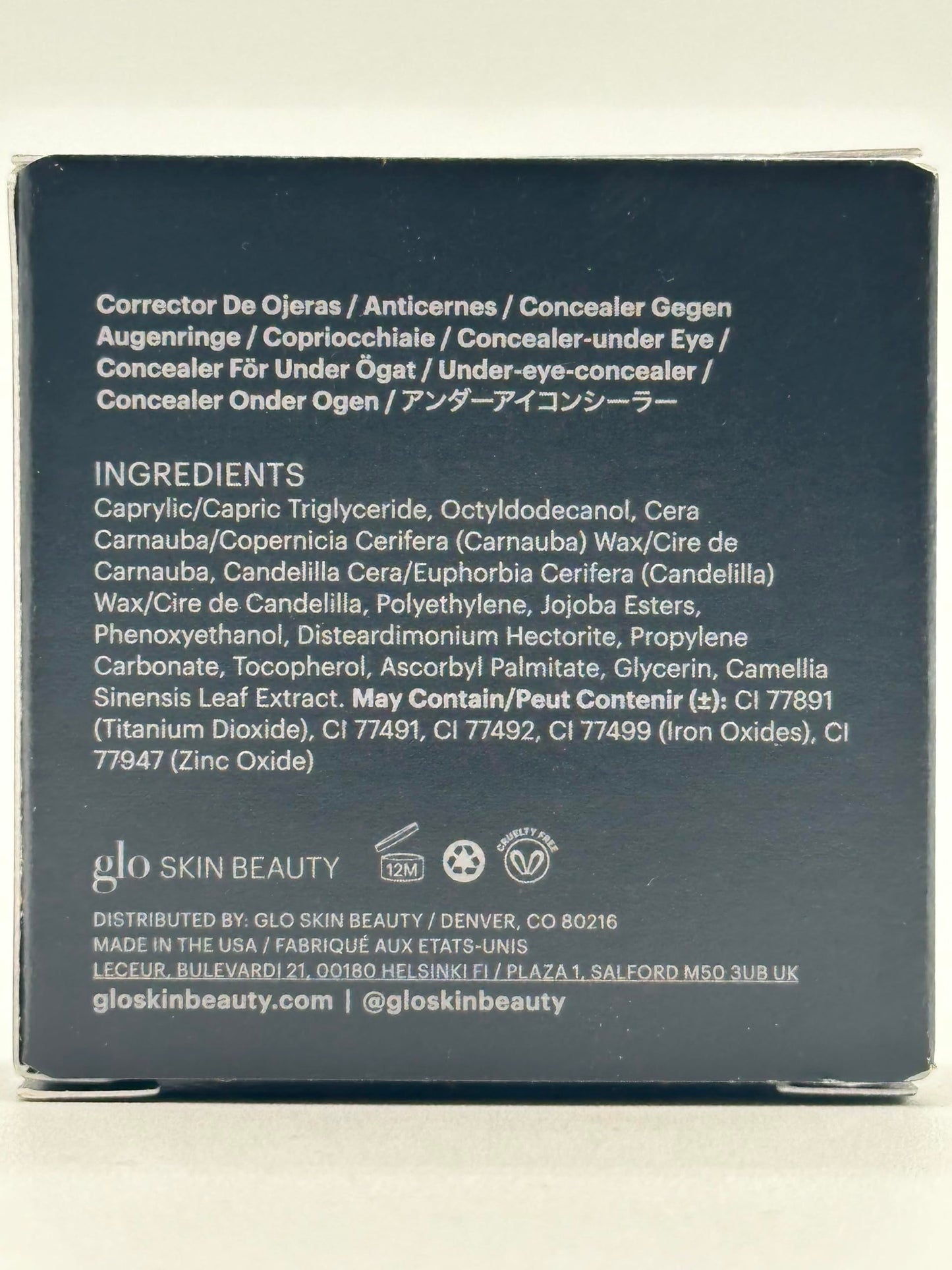 Glo Skin Beauty Under Eye Concealer Makeup with Duo Shades for Custom Blending - Corrects & Conceals Dark Circles & Redness - Buildable Longwearing Coverage (Golden)