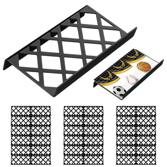 Yalikop 36 Pcs Trading Card Risers for Display Case Acrylic Modular Display Risers for Cardshow Vendor Sport Card Board Game (Hollow)