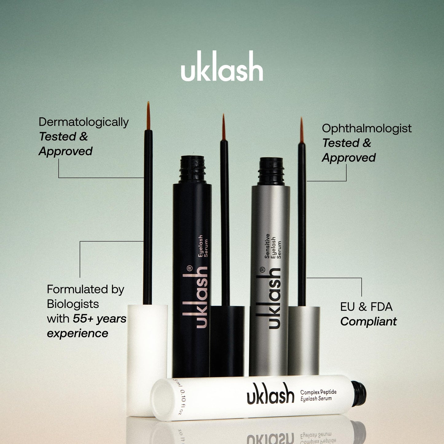 UKLASH Eyelash Serum 1ml - Starter Size Lash Serum for Longer, Fuller-Looking Lashes. Clinically Proven Eyelash Growth Serum with Vitamin B5. See Visible Results In 4 Weeks. Vegan Eye Serum for Lashes