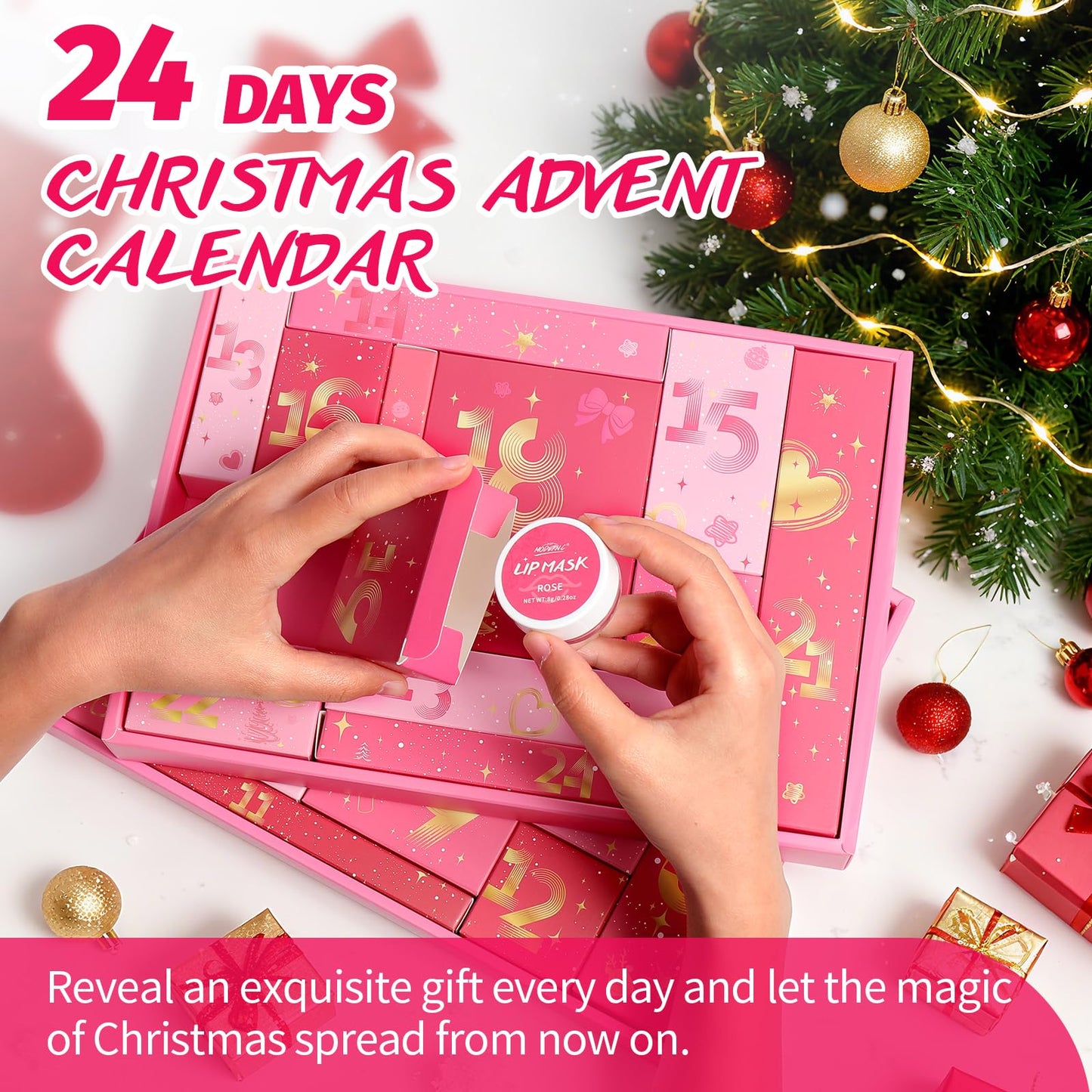 Makeup Advent Calendar 2025 for Women Teen Girls 24 Days Beauty Advent Calendar Christmas Makeup Set Gift for Wife Daughter Mother Girlfriends Trendy Stuff Makeup Kit Gifts Face Eyes Lips Cosmetics
