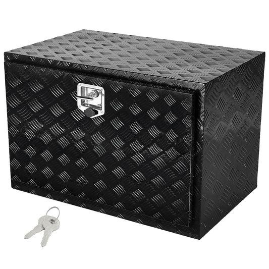 VEVOR Underbody Truck Box, 48" x 24" x 24" Pickup Storage Box, Heavy Duty Aluminum Diamond Plate Tool Box with Lock and Keys, Waterproof Trailer Storage Box with T-Handle Latch for Truck, Van, Trailer