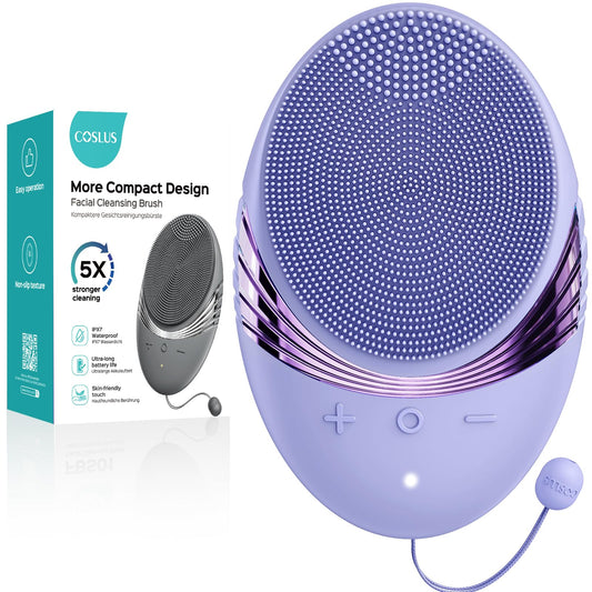 COSLUS FBS01 Facial Cleansing Brush Face Scrubber, Compact for Travel