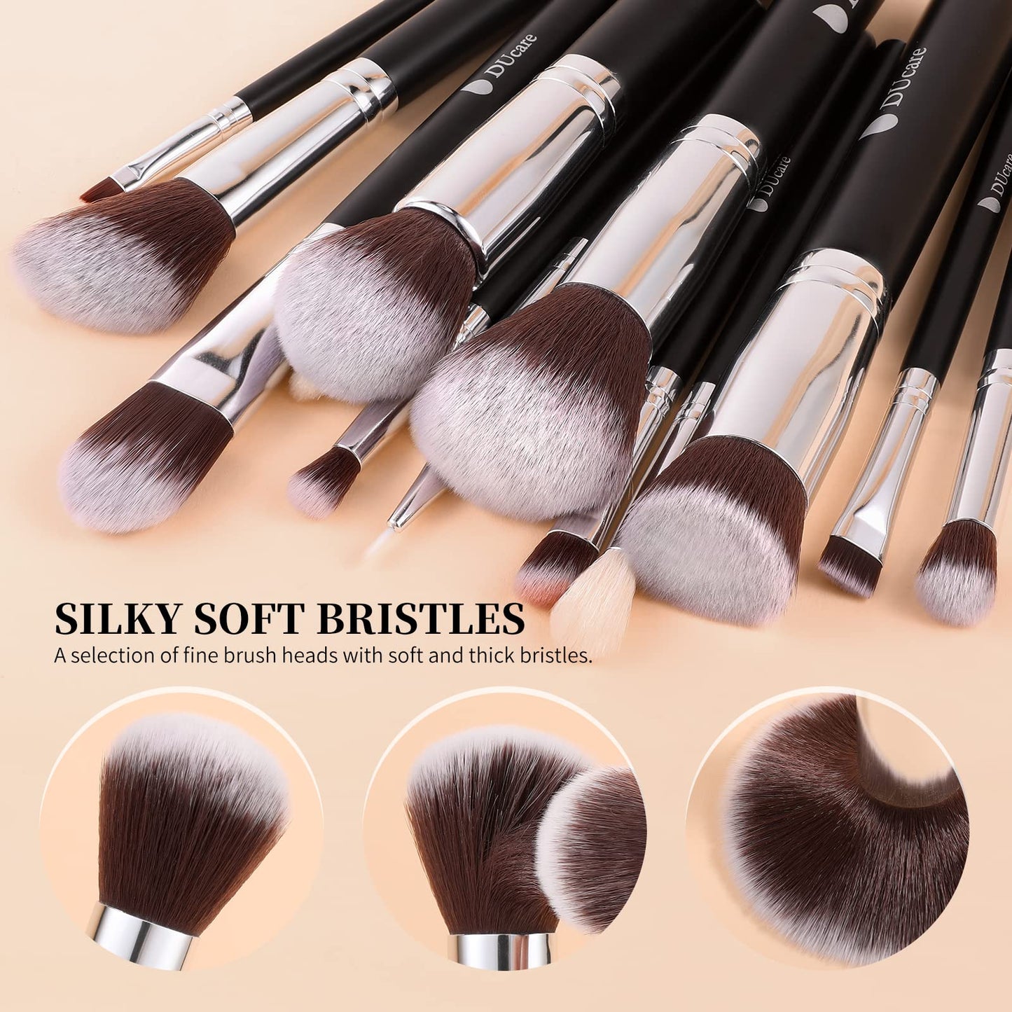 DUcare Makeup Brushes 15Pcs+Mirror