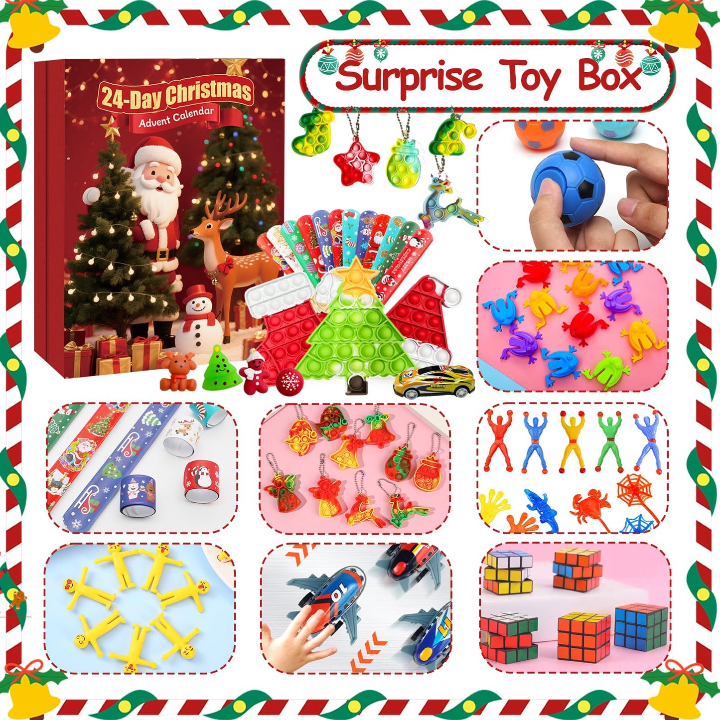 Fidget Advent Calendar 2026,Christmas Countdown Advent Calendars with 24 Days of Surprises Fidget Toys Bulk,Sensory Toy Stocking Stuffer Gifts Xmas Party Favors Surprise Gifts For Boys Girls