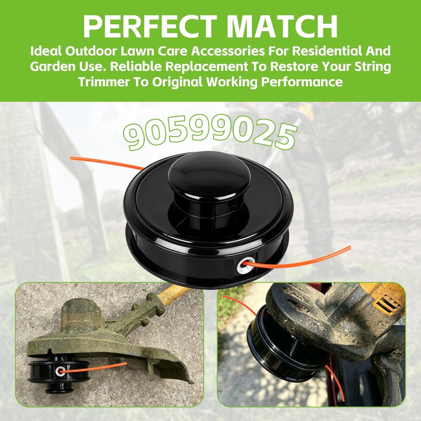 90599025 String Trimmer Replacement Spool for DEWALT DCST920B, DCST920P1, DCST990B, DCST990H1 Weed Trimmer