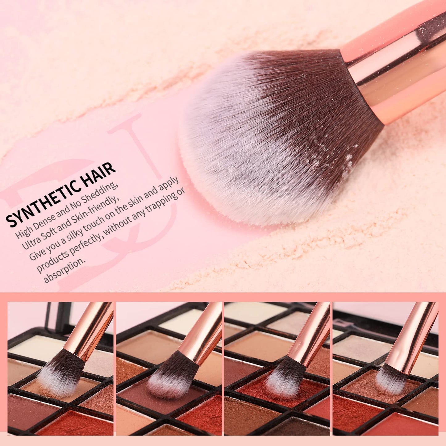 DUcare Makeup Brushes Set Professional 27Pcs+Eyelash Comb