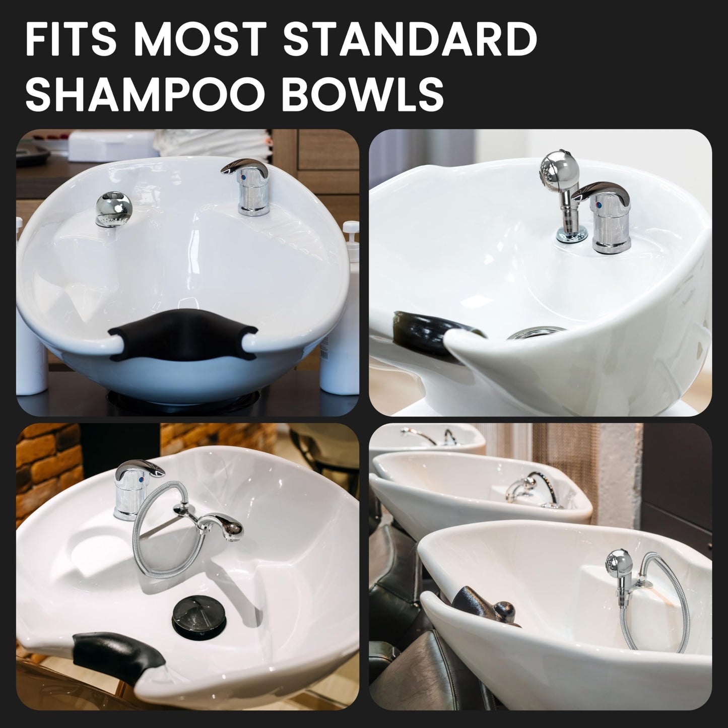 Professional Salon Shampoo Bowl Faucet for Home, Chrome Hose Replacement Set, Sprayer With Vacuum Breaker, Bath Accessories