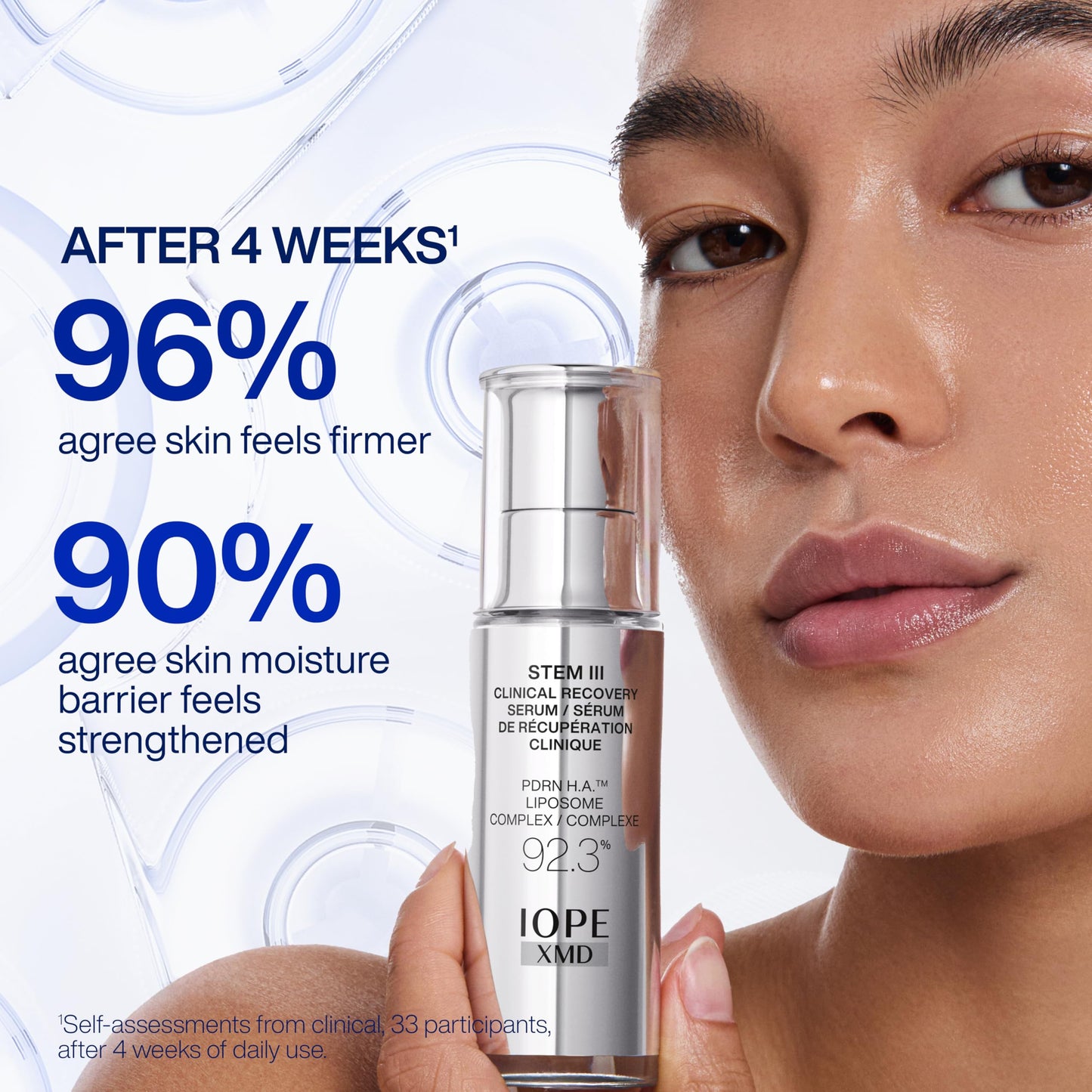 IOPE XMD Stem III Clinical Recovery Serum - Professional PDRN Treatment-Level Results - Visibly Firms, Plumps Volume, and Refines Pores - With Hyaluronic Acid - 1.01 fl. oz.