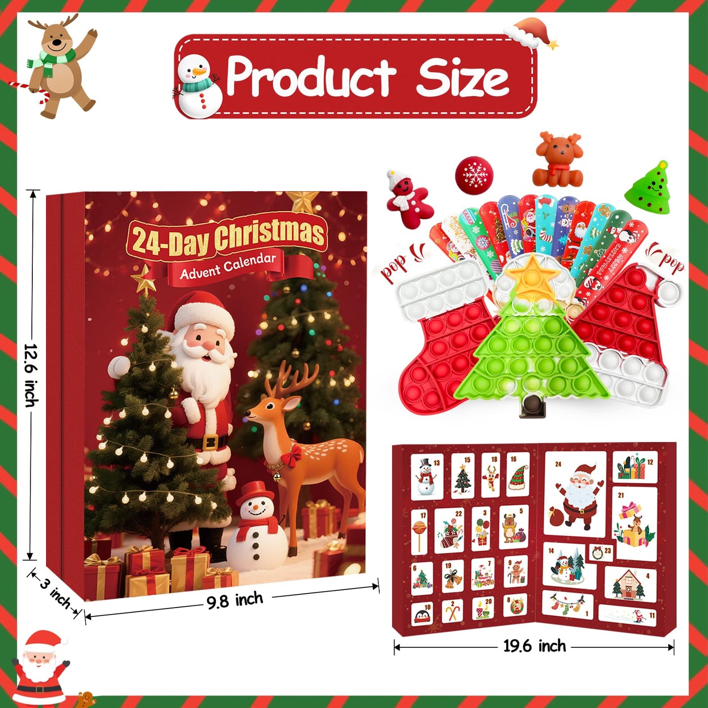 Fidget Advent Calendar 2026,Christmas Countdown Advent Calendars with 24 Days of Surprises Fidget Toys Bulk,Sensory Toy Stocking Stuffer Gifts Xmas Party Favors Surprise Gifts For Boys Girls