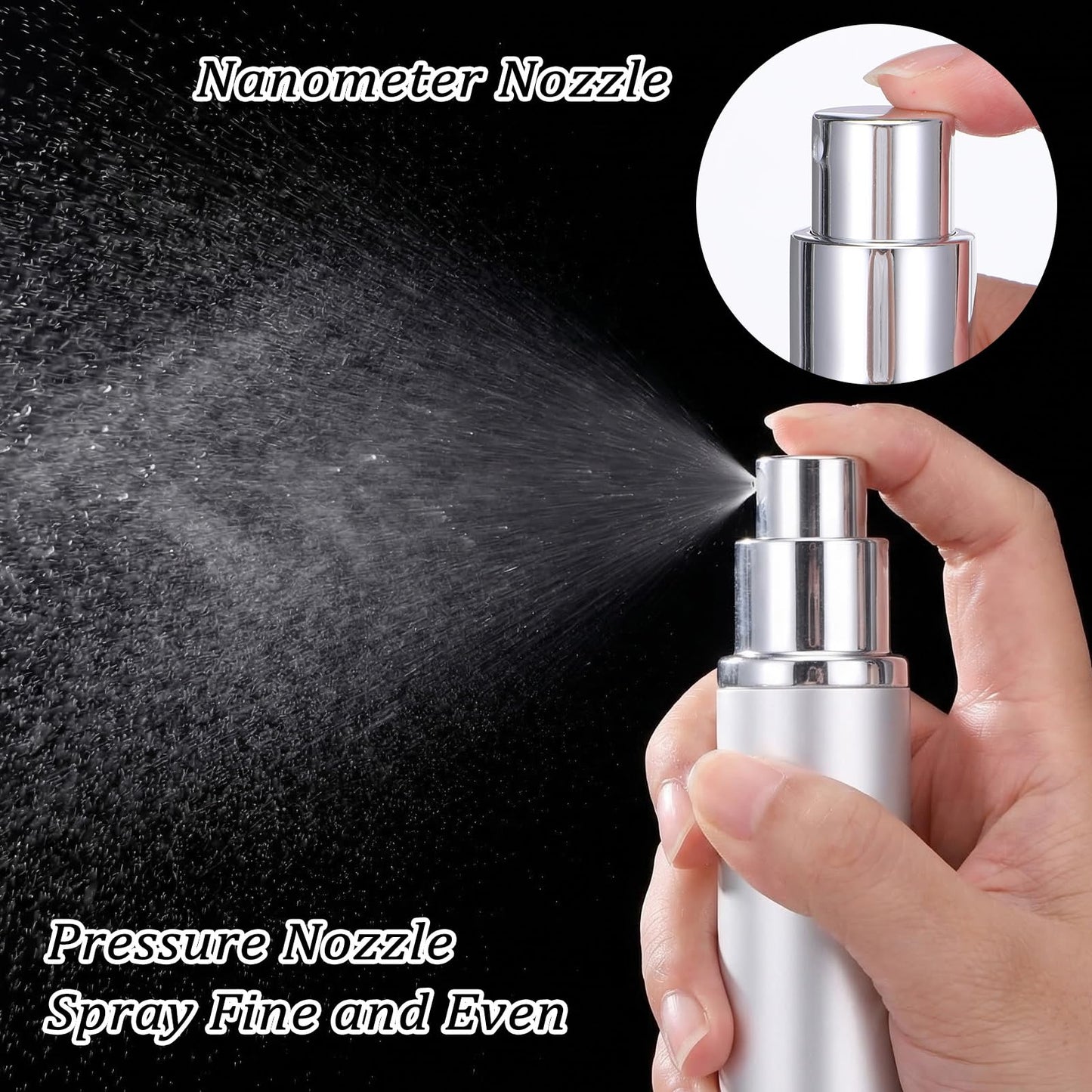 kenaeooe 28 Pcs 10ml Refillable Perfume Atomizer Bottles, Travel-Size Perfume Travel Refillable Sprayers with Pump in 7 Colors (Blue, Black, Gold, Silver, Pink, Purple, Red)