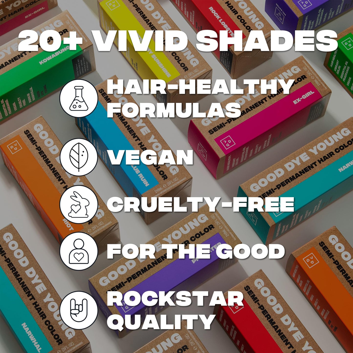 Good Dye Young Semi-Permanent Hair Color, Vegan and Cruelty-Free Purple Hair Dye, Last up to 24 Washes, Non-Damaging Conditioning Hair Color (5FL OZ, PPL Eater)