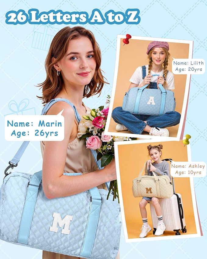 Travel Bag Women, Overnight Bag, Kids Gifts for Daughter, Teacher Appreciation Gifts, for Teens, Gift for Friend Sister Women Gifts