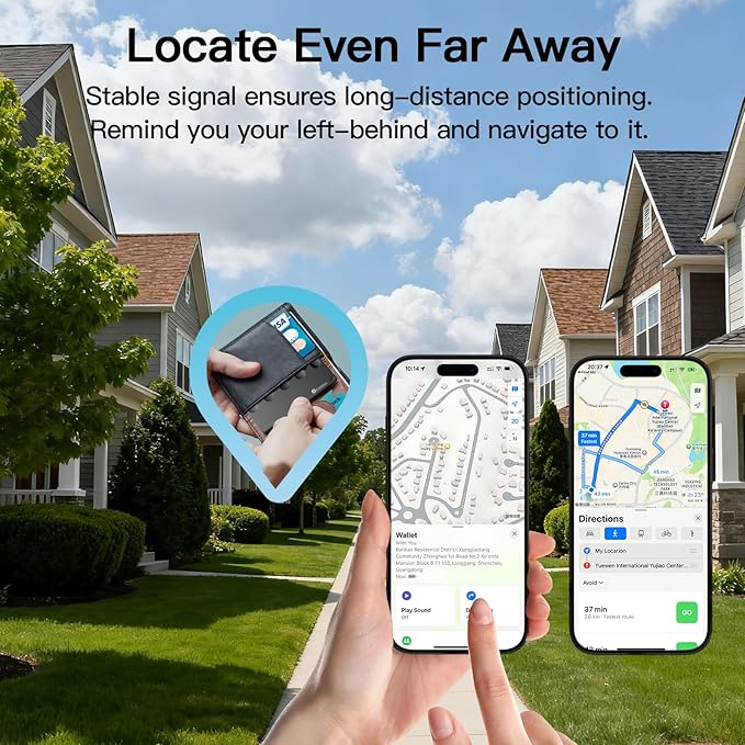 Smart Tracker [Apple MFi Certified] with Apple Find My, Bluetooth Wallet Finder, 5-10 Years Staying Power, Smart Tag GPS Item Locator Tracking Device, for Keys, Wallet, Luggage, Pet, Bag