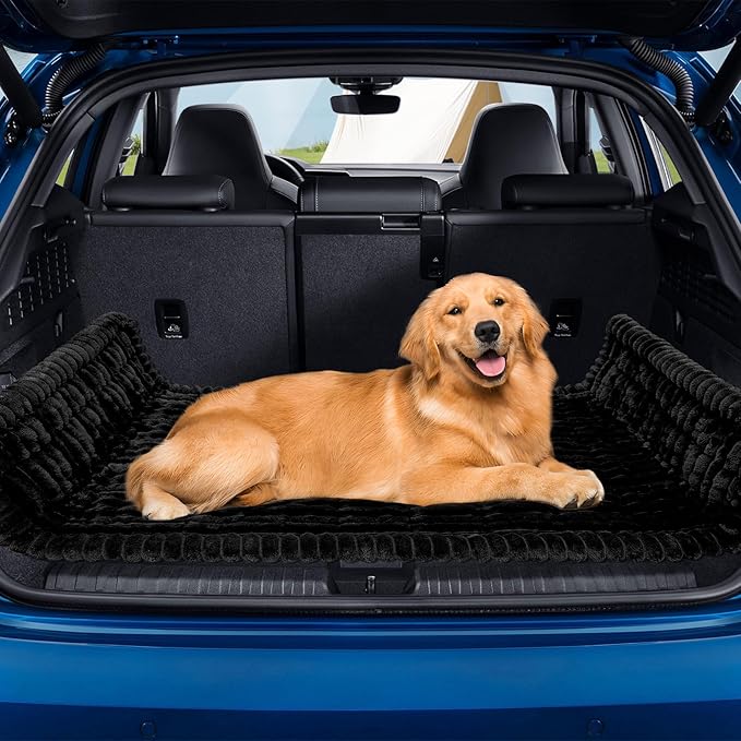 Dog Car Seat Covers for Back Seat, Dog Bed for Car, Car Seat Protector, Fit for Backseat Extenders, Non-Slip Soft Durable for Cars Trucks and SUVs(Black,50x24.6 inch)
