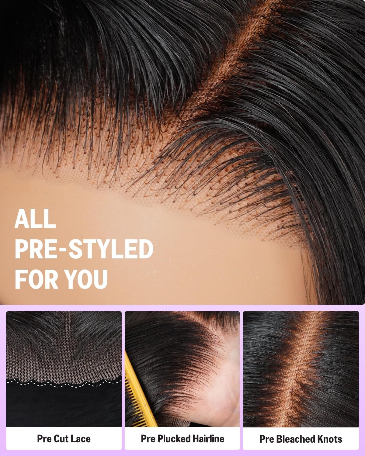 Megalook hair Bob Wig Human Hair 6x5 Glueless Wigs Human Hair Pre Cut HD Lace Closure Wig 12A Bob Wigs for Women Pre Plucked Pre Bleached Knots 12 Inch