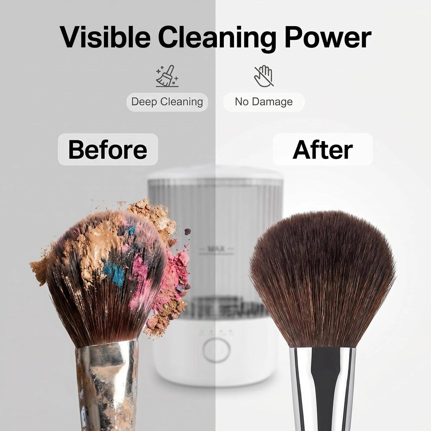 BomCot Electric Makeup Brush Cleaning Machine, Automatic Makeup Brushes Cleaner Suitable for Various Makeup Brushes & Tools