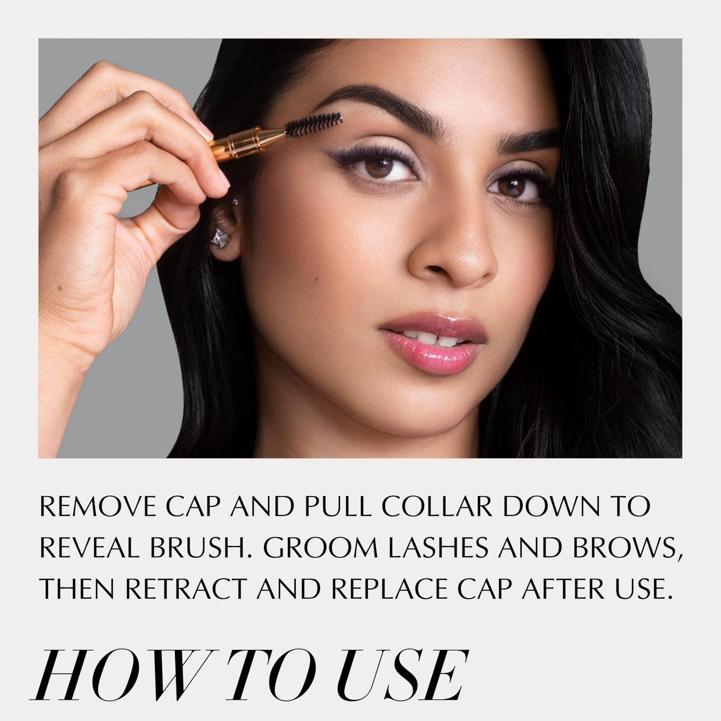 Xtreme Lashes Deluxe Retractable Lash Styling Wand, Travel-Friendly, Lash & Brow Grooming Brush, Mascara Wand Spoolie, Lash Extension Safe
