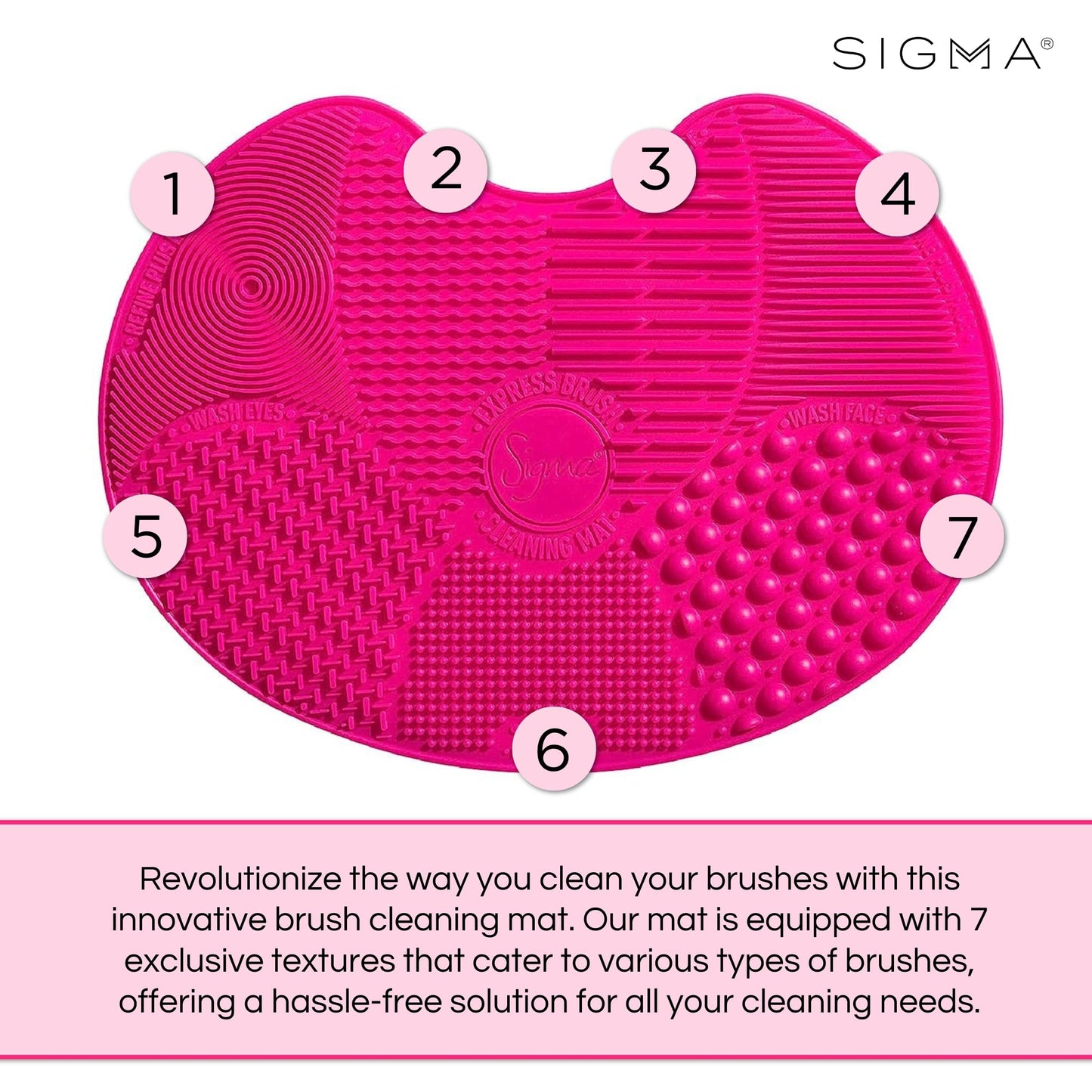 Sigma Beauty Women's Sigma Spa Express Brush Cleaning Mat, Pink, One Size