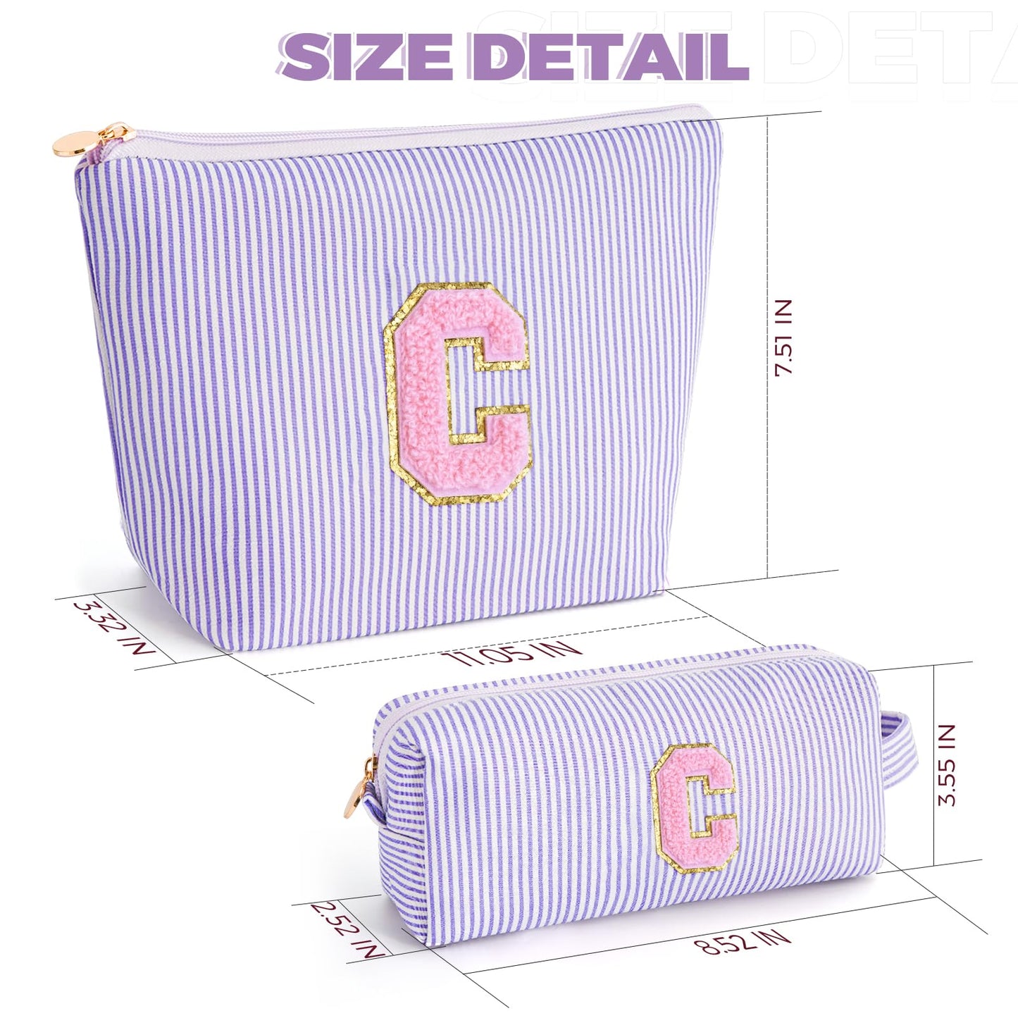 Btffitting Gifts for Teen Girls Women - Birthday Gifts for 10 11 12 13 14 15 16 17 18 Years Old Girl,Makeup Bag Cosmetic Bag,Teacher Gift Trendy Stuff Toiletry Bag - Lavender,C