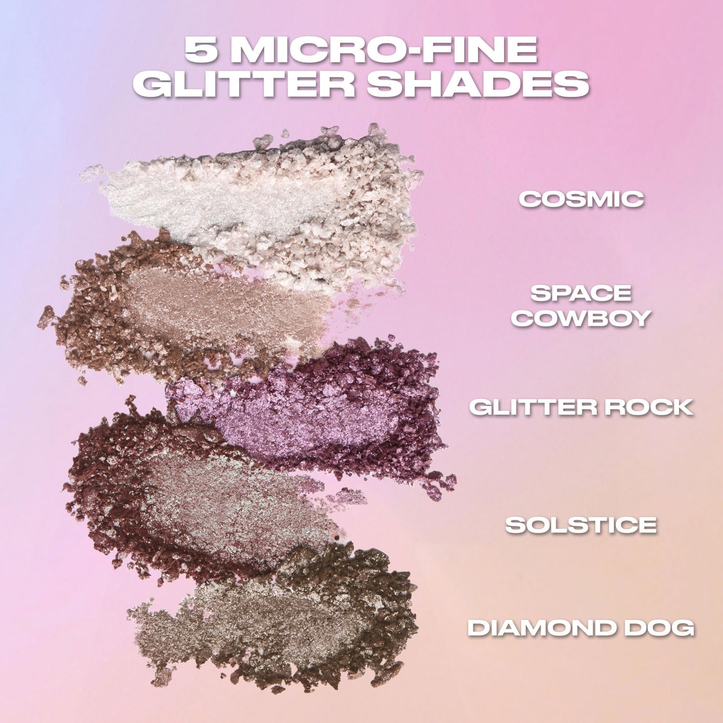 Urban Decay 24/7 Moondust Glitter Eyeshadow Single - Sparkly Eye Glitter Makeup, Long-lasting, Highly Reflective Shimmer, Eye Shadow Topper, Crushin' Hard (Peach Pink with Silver Pearls) - 0.06 oz