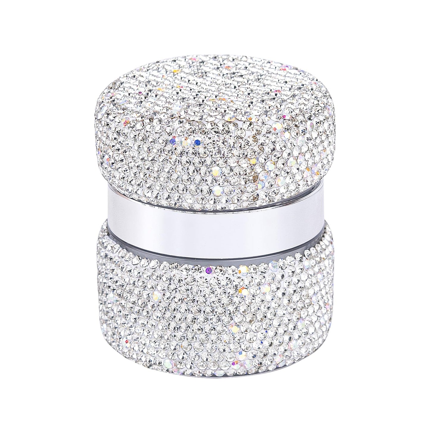 Framendino, Refillable Cream Jars Bling 1oz Empty Dispensing Box Airless Pump Jar for Makeup Travel