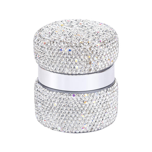 Framendino, Refillable Cream Jars Bling 1oz Empty Dispensing Box Airless Pump Jar for Makeup Travel