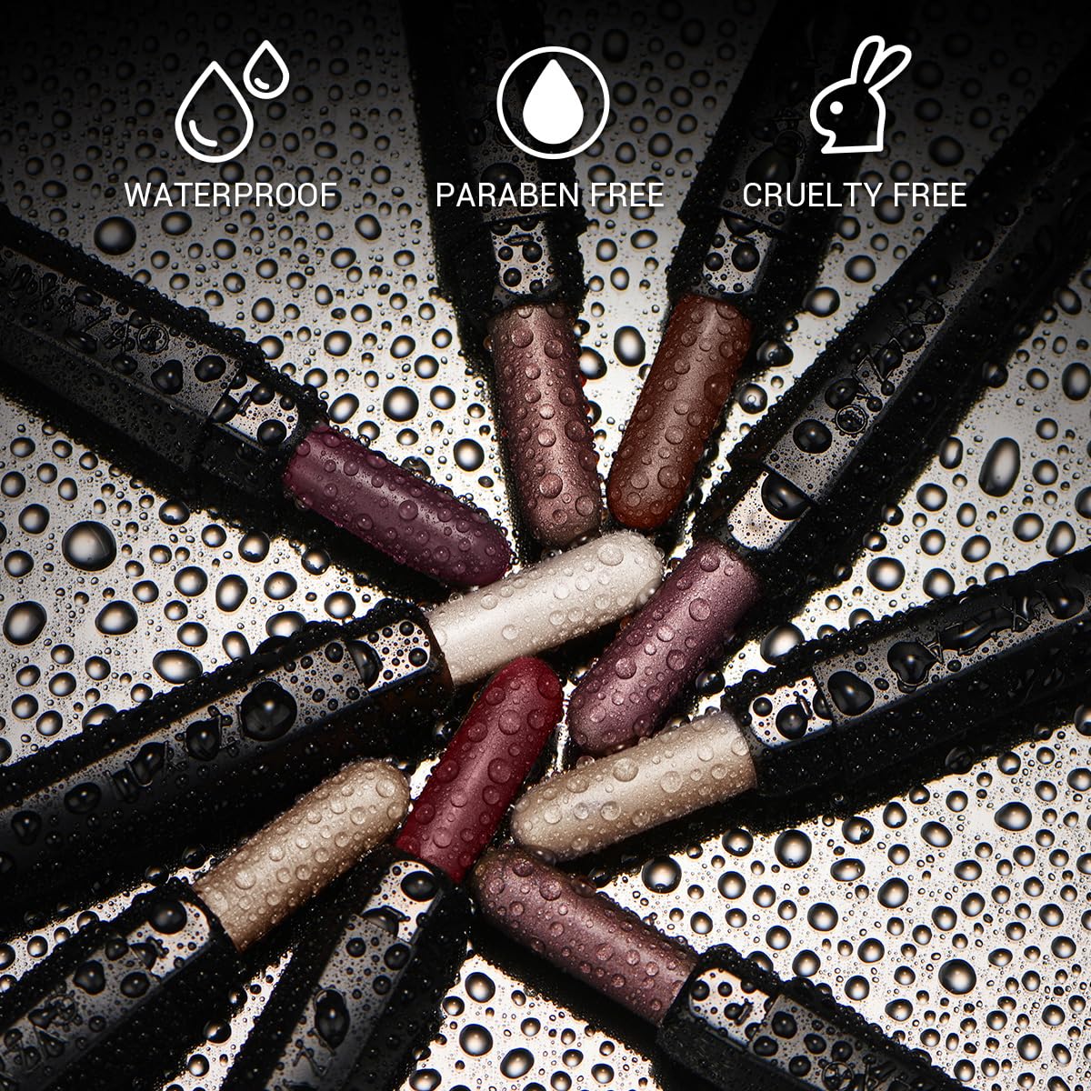 LUXAZA 6-Piece Matte and Shimmer Cream Eyeshadow Pencil Set, Waterproof Long Lasting Highlighter Stick, Champagne Rose Pink