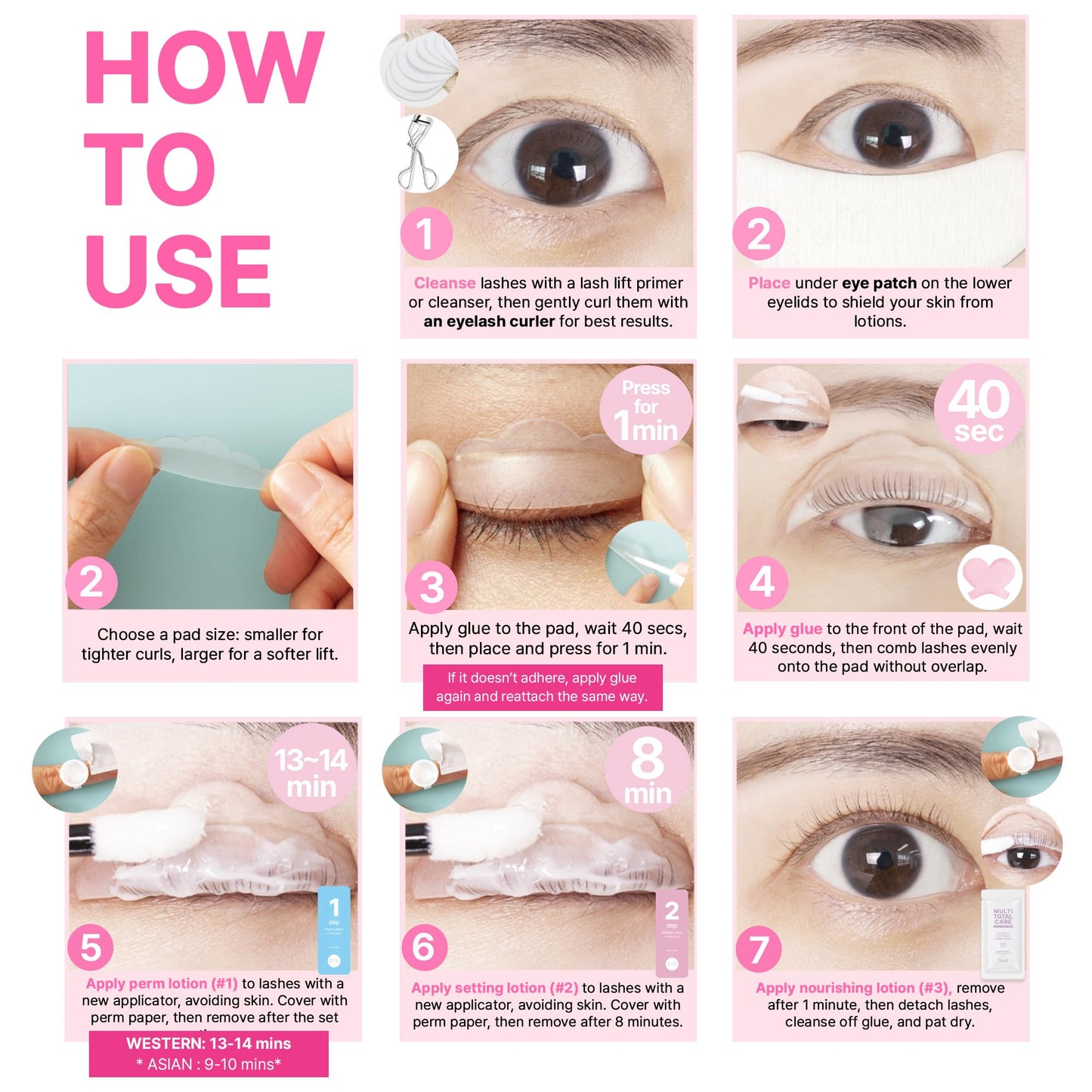 CLIONE PRIME Korean Lash Lift Lotion - Eyebrow Lamination Eyelash Perm Home & Professional Use Eyelash Lift Lash Perm Brow Lamination