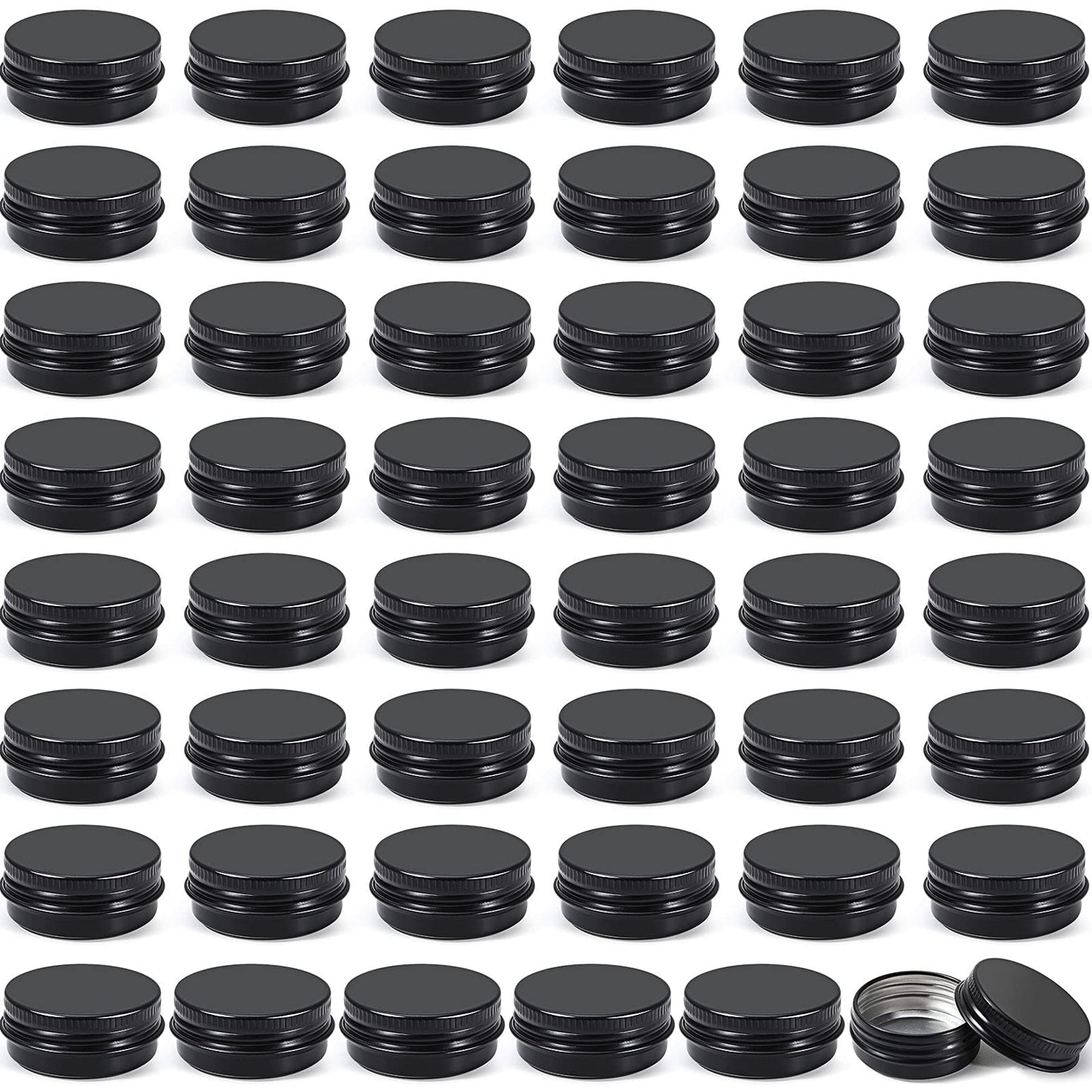 Patelai 36 Pack 0.5oz Round Lip Balm Tin Cans with Screw Lid Aluminum Lip Balm Small Tin Containers Screw Slide Top Metal Empty 15ml Refillable Cosmetic Sample Containers Storage Travel Jars for DIY