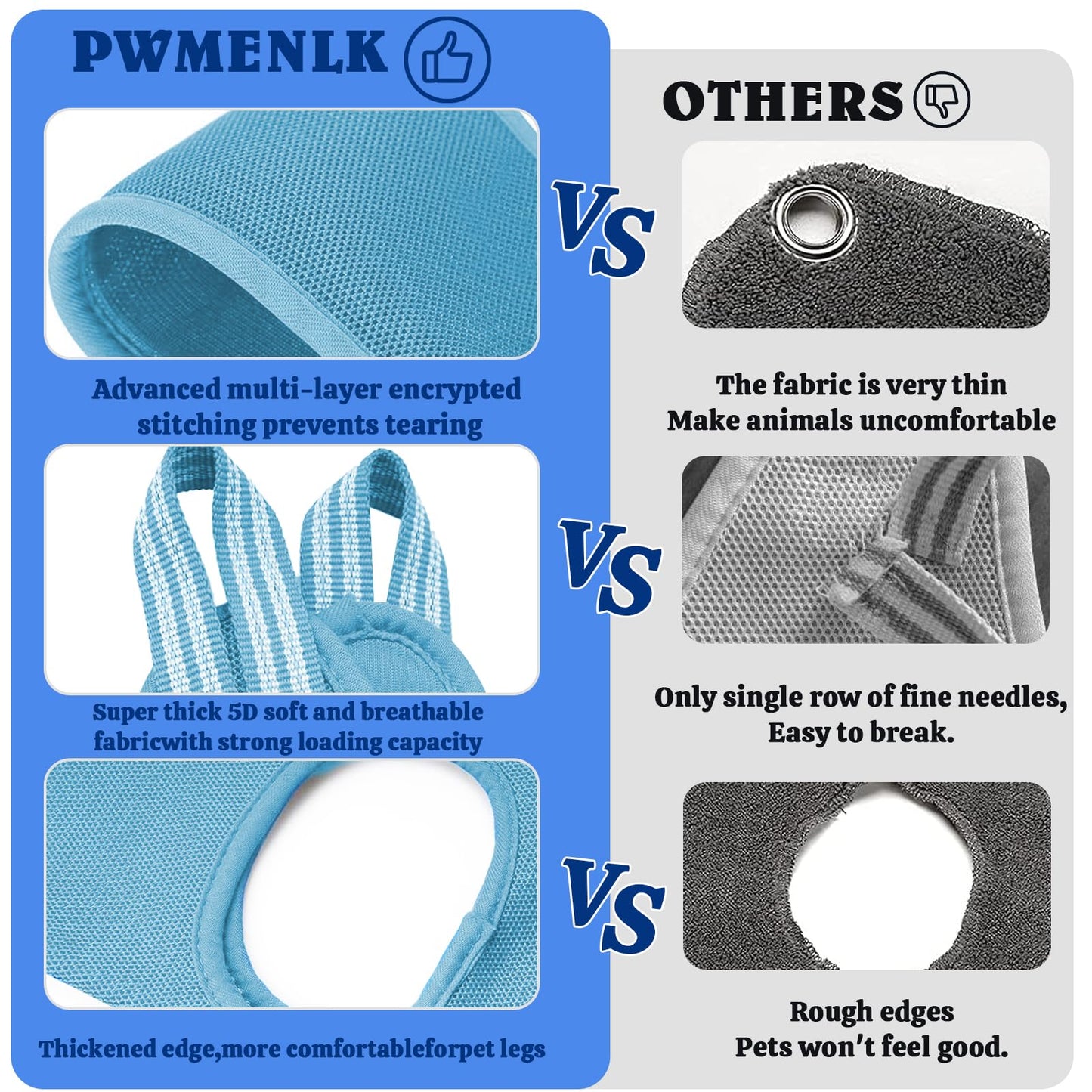 PWMENLK 10-in-1 Pet Grooming Hammock Kit with Nail Clippers, Grooming Scissors, Comb, Gloves & Adjustable Harness for Cats & Dogs, for Nail Trimming, Bathing & Pet Grooming Helper