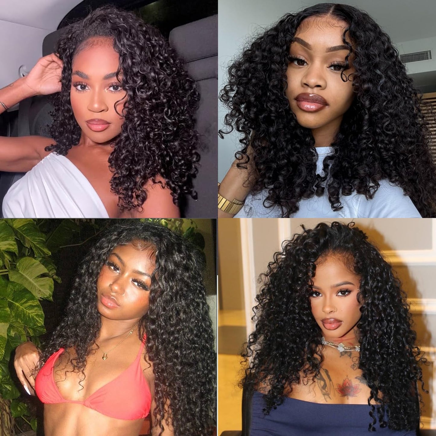 Lemoda Burmese Curly Half Wig Human Hair No Lace Glueless Wigs Human Hair 22 Inch Upgrade 3 IN 1 Kinky Curly Half Wig With Drawstring Seamless Flip Headband Wigs Tight Curls 180% Density