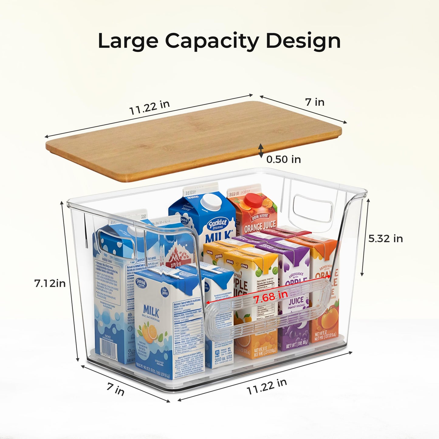 2 Set Pantry organizers and Storage,Trash Bag Holder Under sink Organizer for 4-13 Gal Bags,Trash Bag Dispenser with Bamboo Lids and Stackable Clear Bins for Potato, Onion, Garlic, Fruit, Vegetables