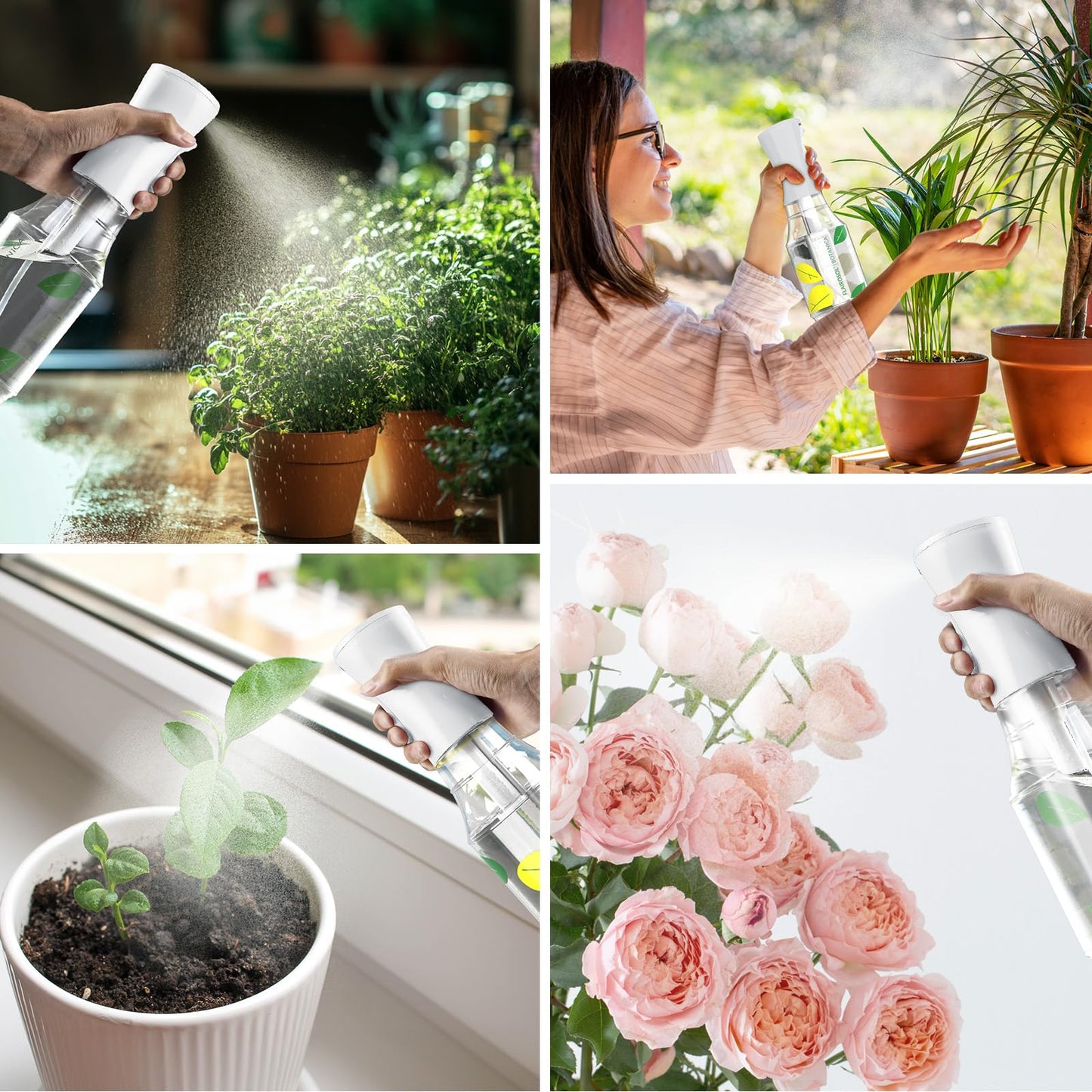 FLAIROSOL Botanica Plant Mister Spray Bottle, 24oz / 700 ML Water Spray Bottle for Plants, Continuous Ultra Fine Mist, Leakproof Refillable Mist Sprayer for Gardening, Flowers, Houseplants