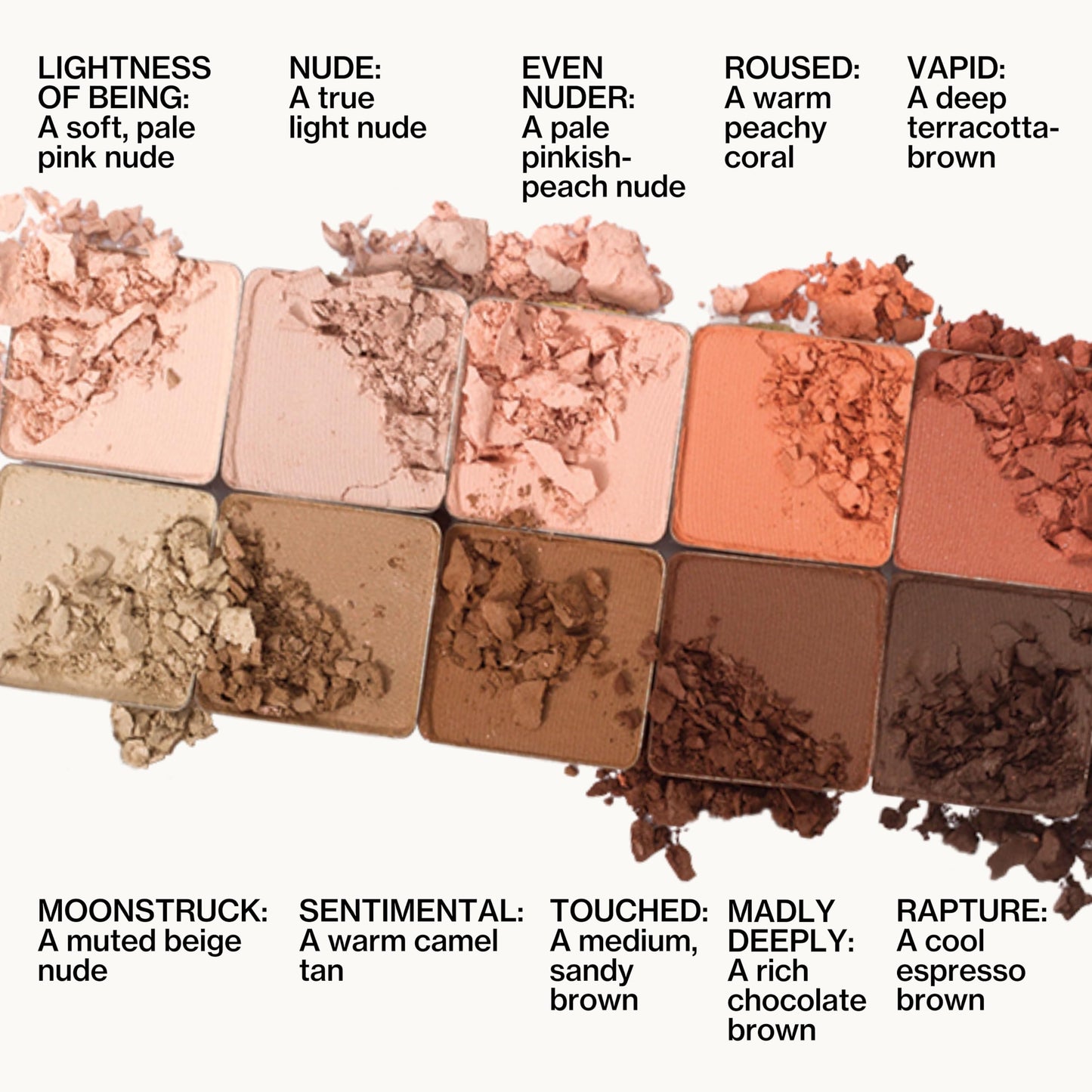 Pacifica Pink Nudes Mineral Eyeshadow Palette, 10 Neutral Shades, For Natural or Smoky Eye Look, Naked Eye Makeup, Longwearing & Blendable, Vegan, Cruelty Free Ophthalmologist Tested