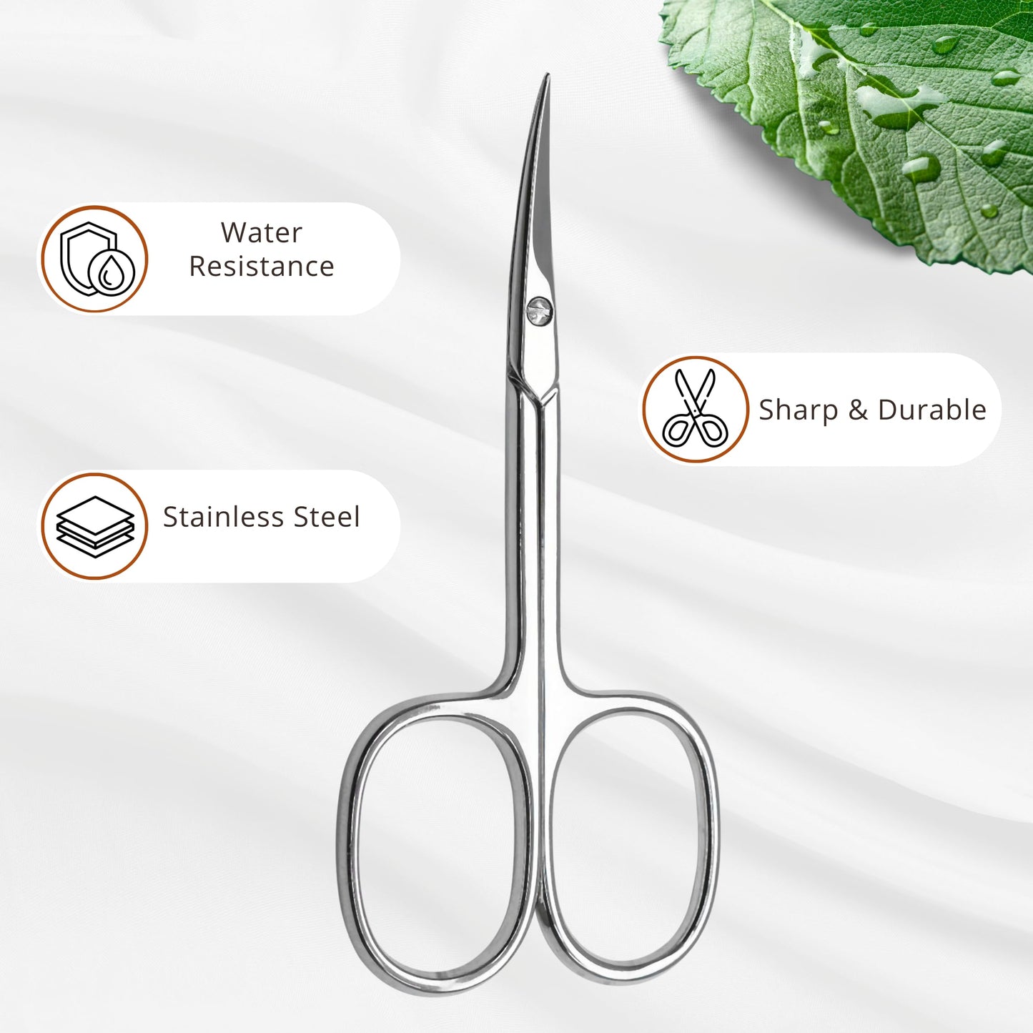 HomeDucts Cuticle Scissors German Stainless Steel Nail Scissor | Pedicure Beauty Grooming For Nail, Eyebrow, Eyelash & Dry Skin | Ideal Mothers Day For Women & Men