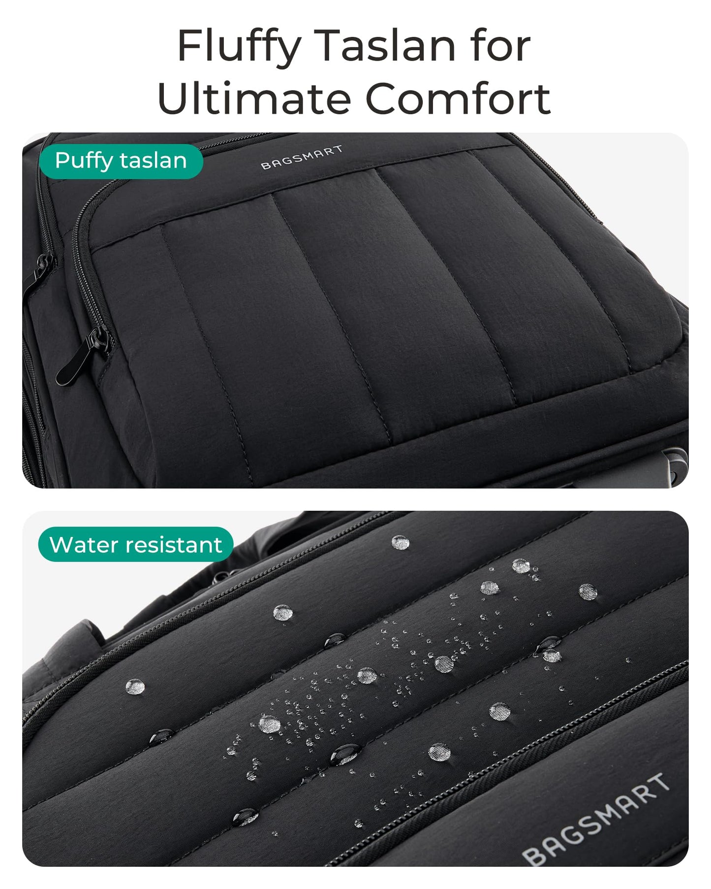 BAGSMART Small Underseat Carry on Luggage with Wheels, 16 inch Small Under Seat Luggage, Lightweight Travel Suitcase for Women, Classic