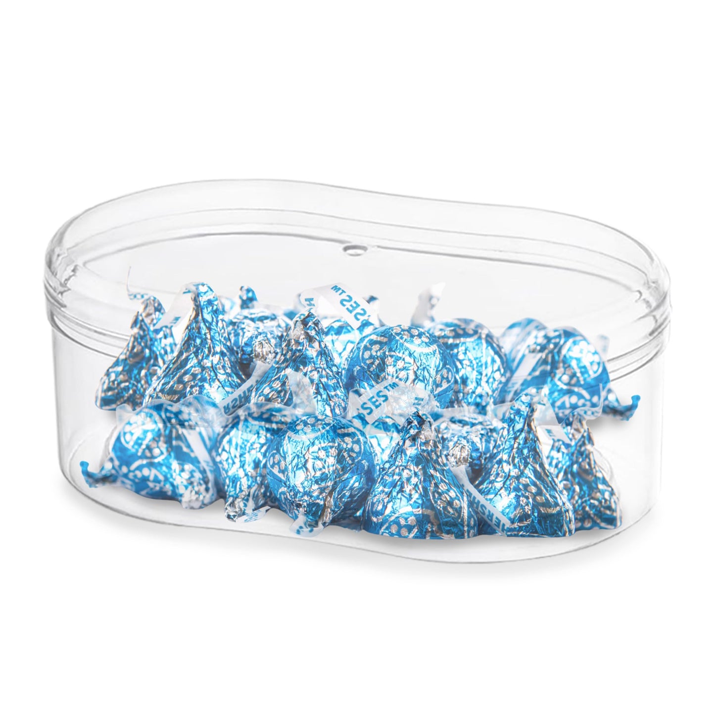 Hammont Acrylic Storage Boxes - Curved Candy Gift Containers - Hair Accessory Organizer - Small Plastic Display Container | 5.8“x3.46“x2.25“ (12 Pack)