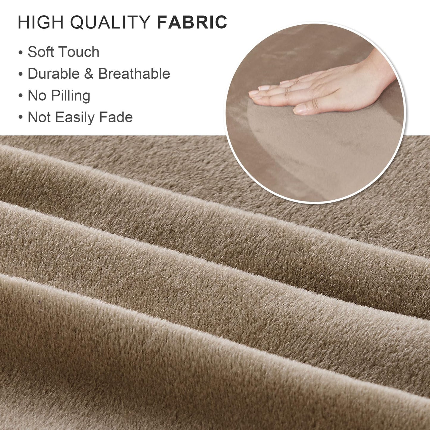NICEEC Spandex Stretch Vanity Bench Cover with Skirt Removable Super Soft Rectangle Bench Slipcover Washable Bench Cushion Seat Covers for Living Room Bedroom Kitchen(Coffee)