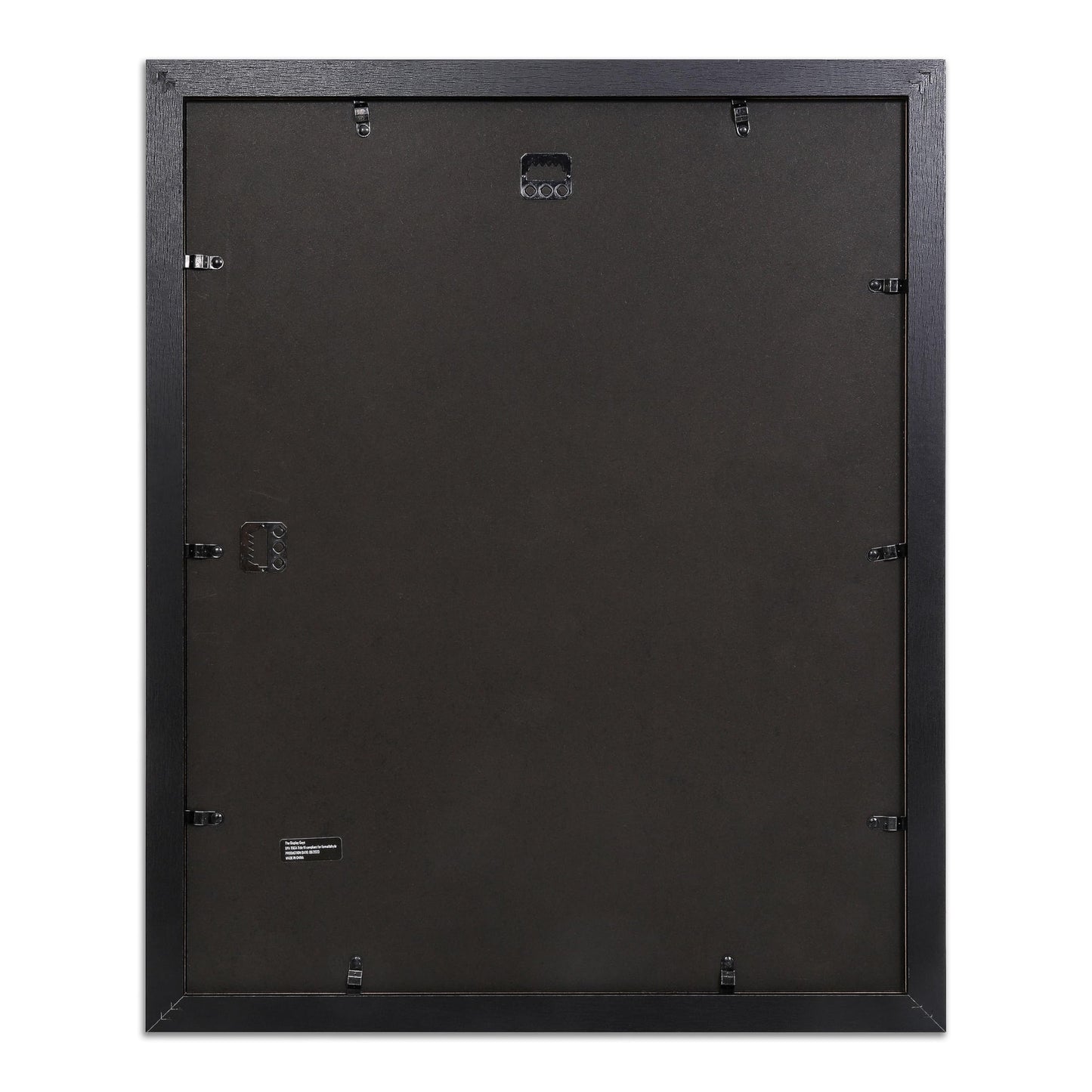 The Display Guys - Black Wooden Minimalist Picture Frames Set - Tempered Glass - 16x20 matted to 11x14 - Wall Hanging - 4-Pack