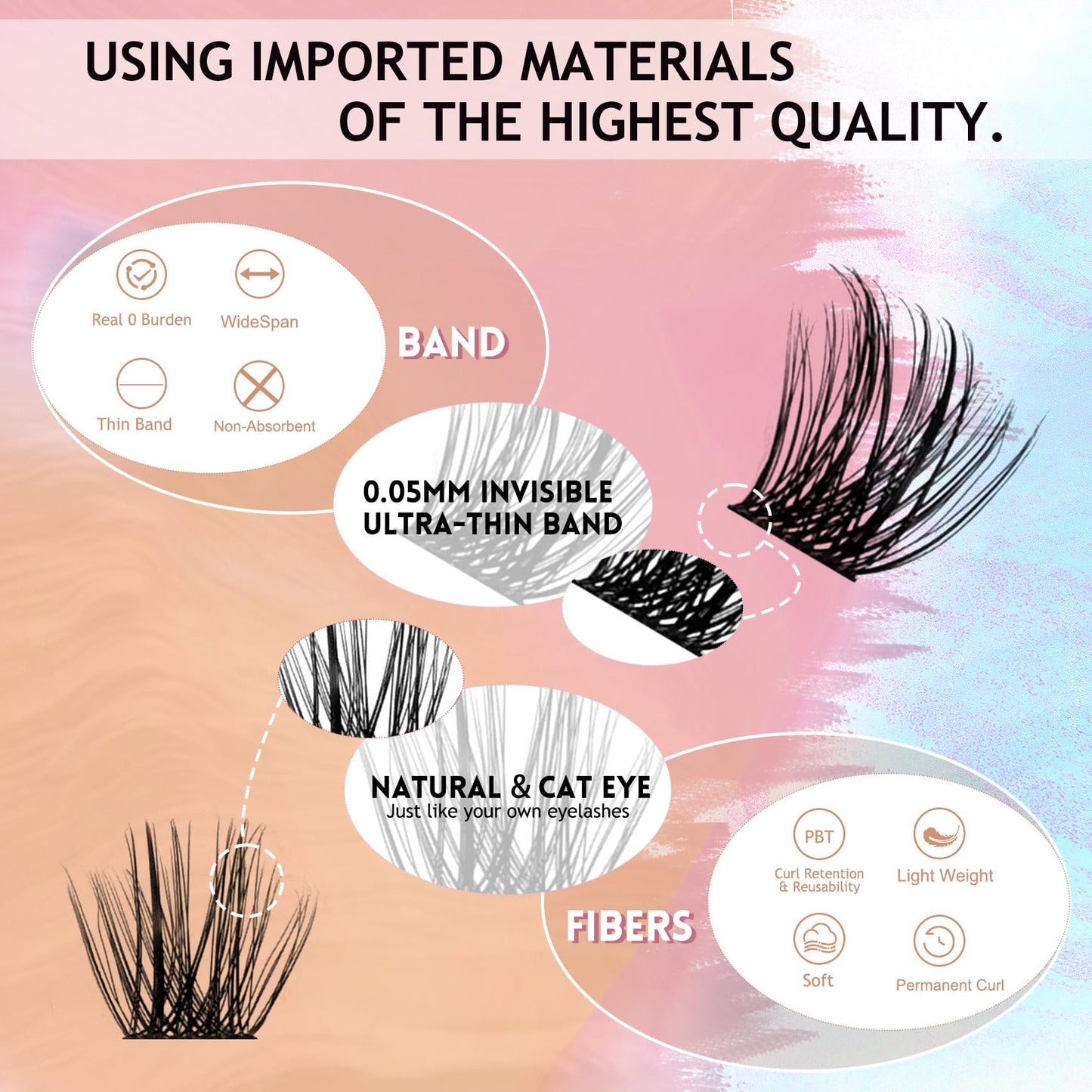 NINGLASH Royale Lash Clusters Kit Wispy DIY Eyelash Extension, 2 Styles 154pcs Individual Natural Lashes Spikes Cluster Eyelashes Lash Bond and Seal Remover Tweezer Comb Brush