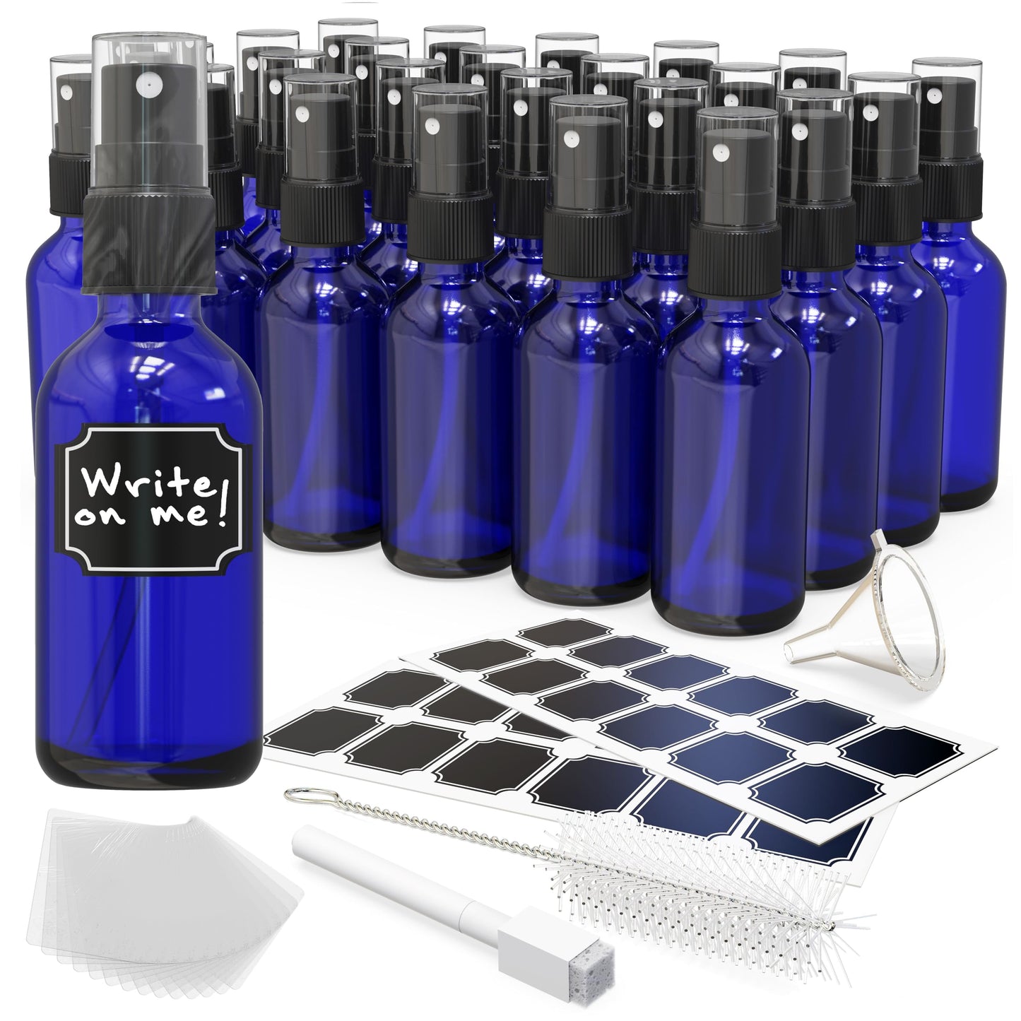 Nevlers Cobalt Blue Small Spray Bottle 2 Oz 24 Pack Travel Spritzer Bottles