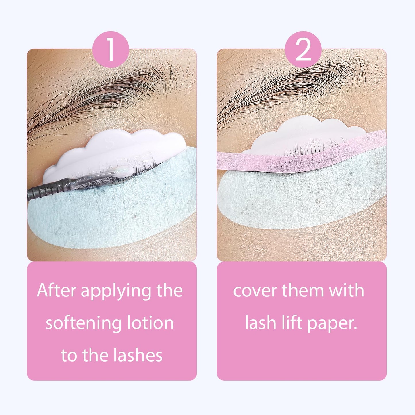 Libeauty Lash Lift Papers Strips 1000PCS - Upgrade for Plasatic Wrap/Lift Ribbon, Easy-to-Use Papers Covers for Perfect Eyelash Perm & Color, Salon & Professional Lash Lift Supplies, Pink, 5mm