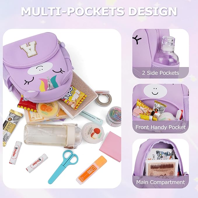 YOOLIFE Small Backpack for Toddler - Toddler Gifts for Kids, Pink School Unicorn Backpack for Kids Daughter Grandkids | 2 3 Year Old Birthday Gift Pink R