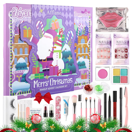 Makeup Advent Calendar 2026, 24 Days Christmas Countdown Beauty Make Up Advent Calendar for Teen Girls Women, Xmas Calendario De Adviento Cosmetics Vacation Surprise Makeup Gift Full Kit, Cruelty Free