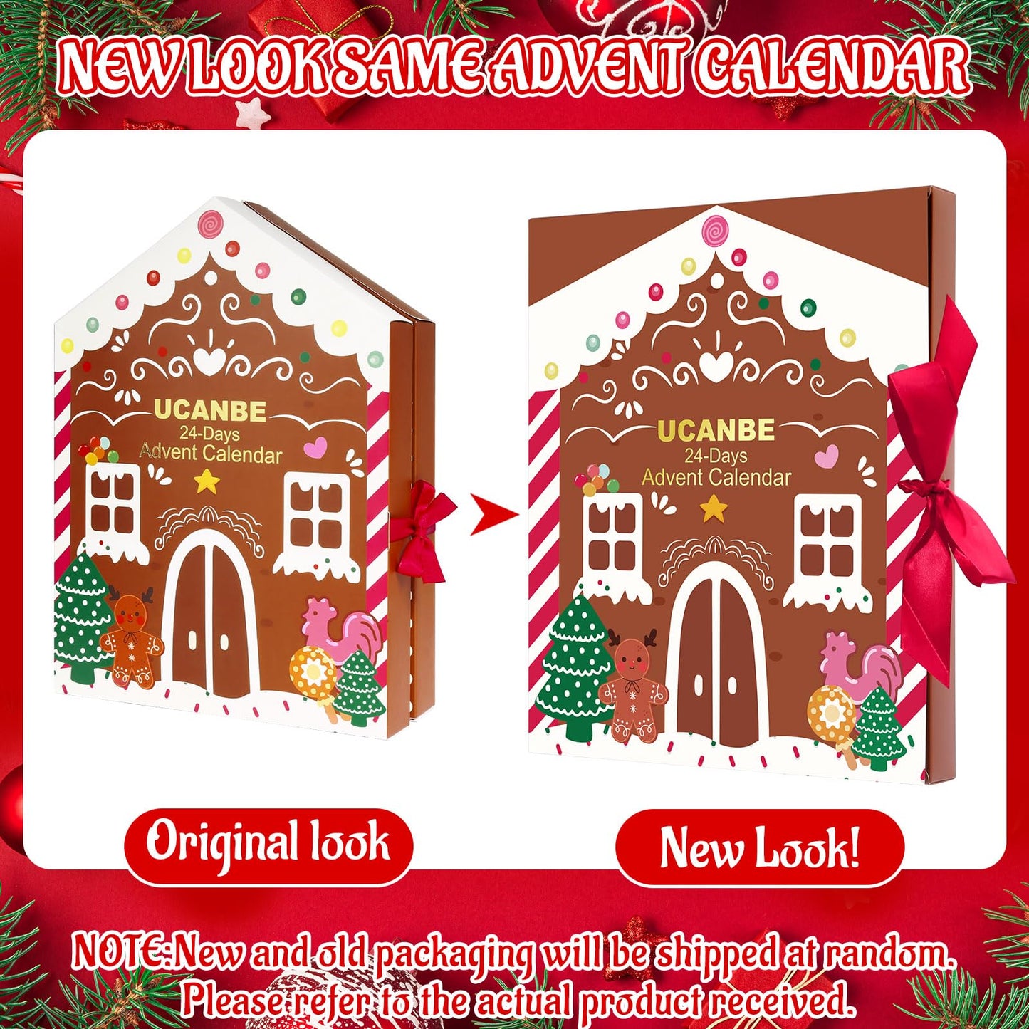 Makeup Advent Calendar 2026, 24 Days Christmas Gift Makeup Sets For Women, UCANBE 2026-2027 Xmas Countdown Calendar Full Makeup Kits Beauty Makeup & Cosmetic For Teens, Girls Gift