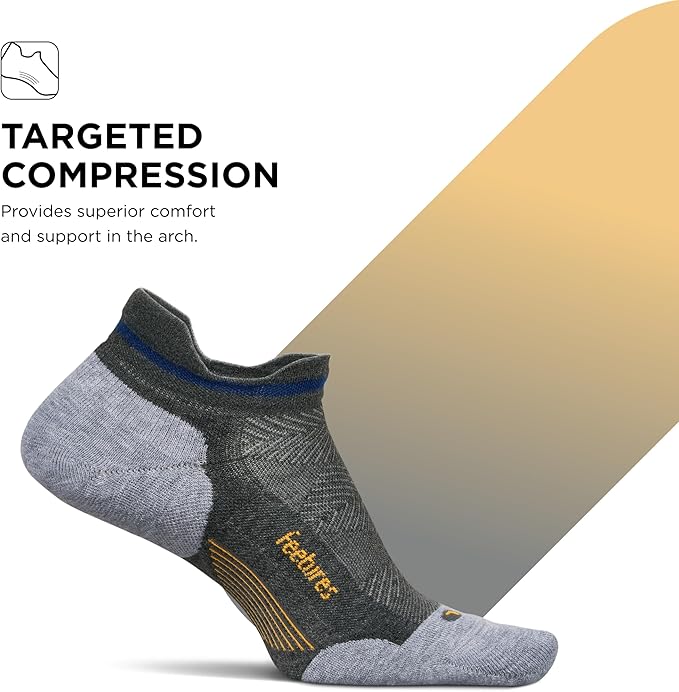 Feetures Elite Golf Max Cushion Tab Ankle Socks - Sport Sock with Targeted Compression