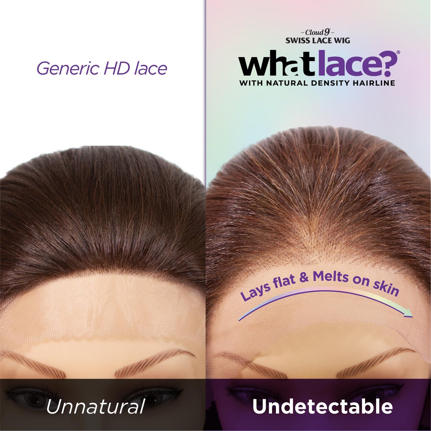 Sensationnel What Lace 13X6 Wigs - Glenna Lacefrontal Hand Tied Glueless Synthetic With Natural Density Preplucked Hairline (1B OFFBLACK)