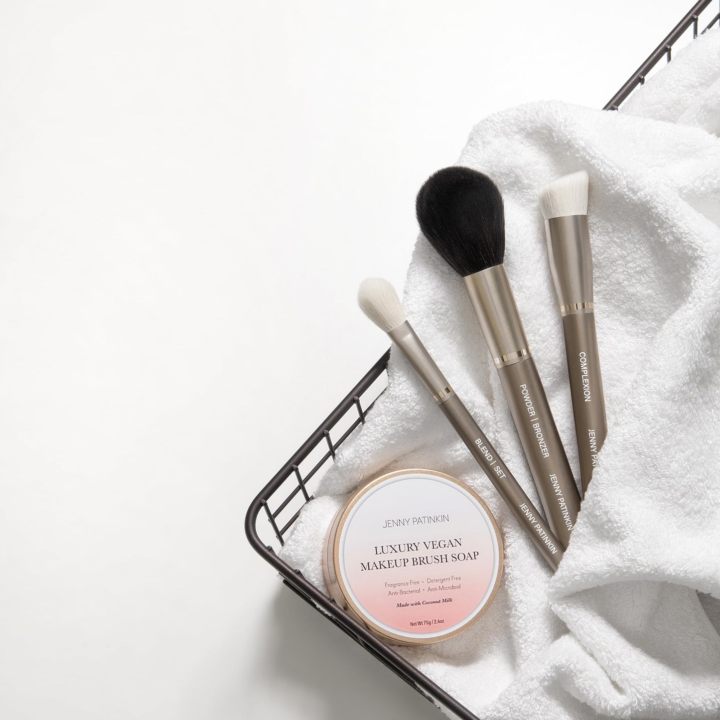 Jenny Patinkin Makeup Brush Cleaner Soap, Luxury Vegan Makeup Brush Soap, For All Types of Bristles – Synthetic & Natural Solid Cleansing, Professional Cleaning Solution, Cruelty-Free