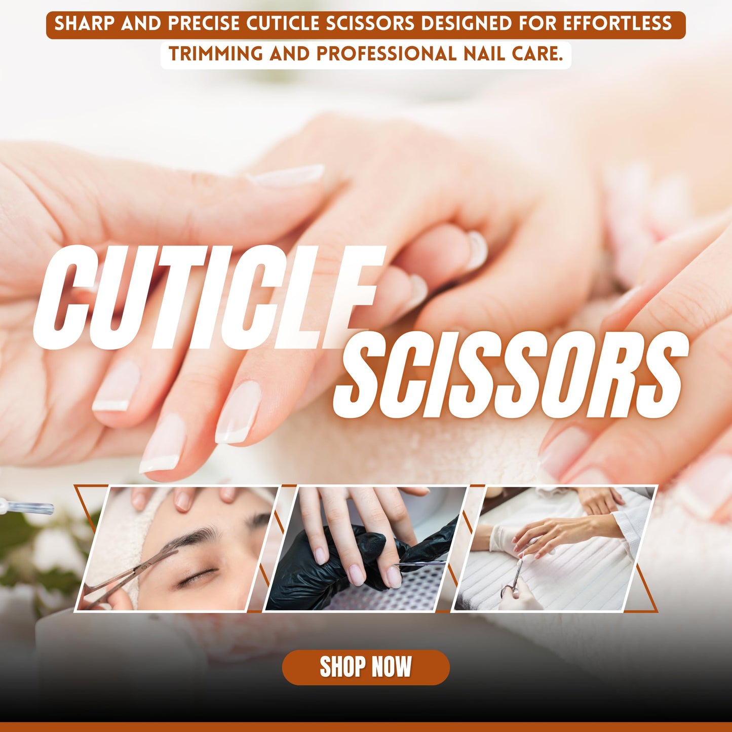 HomeDucts Cuticle Scissors German Stainless Steel Nail Scissor | Pedicure Beauty Grooming For Nail, Eyebrow, Eyelash & Dry Skin | Ideal Mothers Day For Women & Men